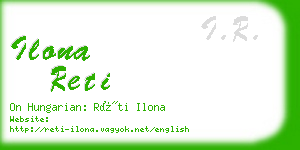 ilona reti business card